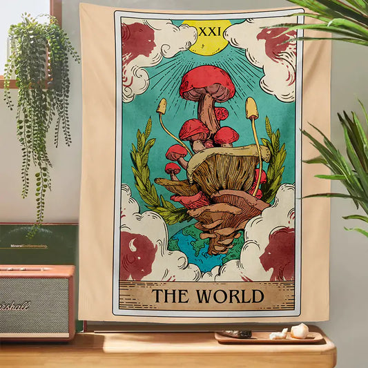 Mushroom Tarot Tapestry