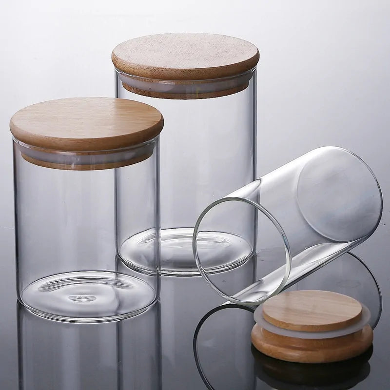 Bamboo Glass Containers