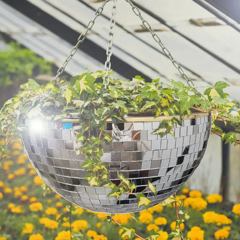 Disco Ball Flower Pot